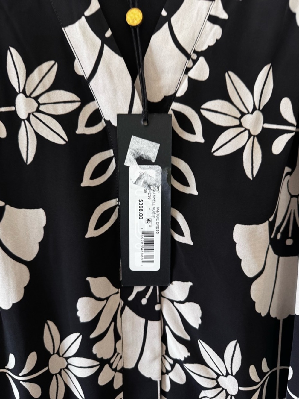 Kobi Halperin Margie Dress Medium NWT Black White Floral Silk Blend Tiered Mini - Picture 9 of 12